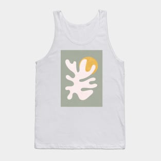 Abstract Shapes Botanical - Sage Green Tank Top